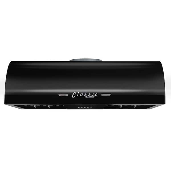 Classic Retro 24 in. 500 CFM Ducted Under Cabinet Range Hood with LED Lighting in Midnight Black