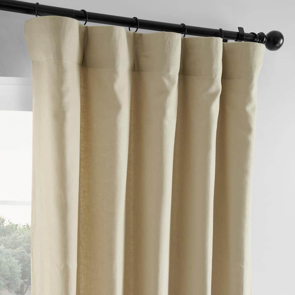Walnut Beige Linen Room-Darkening Window Panel, 50" x 108"