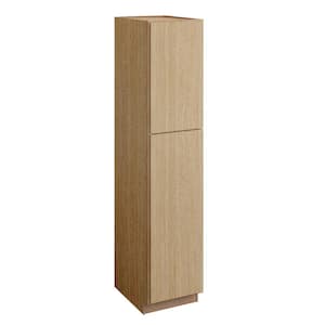 Hargrove 18 in. W x 24 in. D x 84 in. H Assembled Plywood Pantry Kitchen Cabinet in Vanguard Oak with Soft Close RH