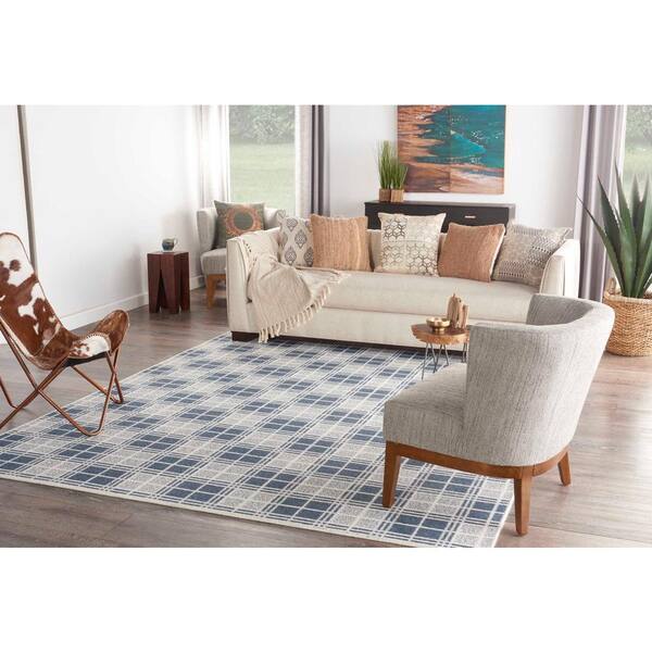 Color Navy Ivory Pattern Blue Carpet, What Color Rug For Navy Couch