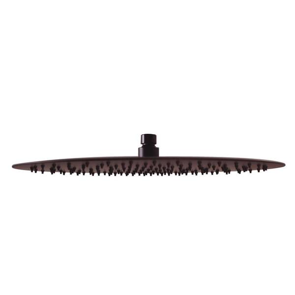 Westbrass 1-Spray Patterns 16 in. Wall Mount Rain Fixed Shower Head in Oil Rubbed Bronze