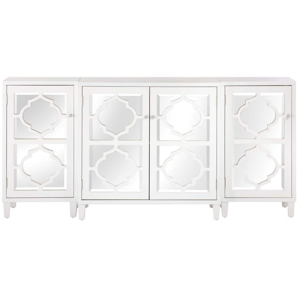 Shop Reflections White Mirrored Console Table Set from Home Depot on Openhaus