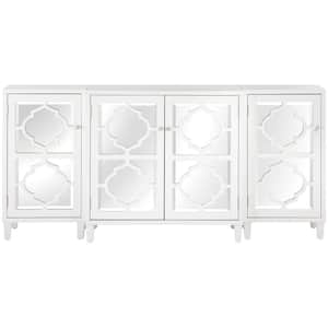 Reflections White Mirrored Console Table