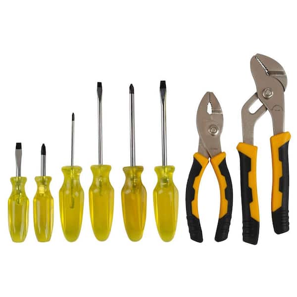 OLYMPIA All-in-One Screwdriver Set and Pliers Set (8-Piece)