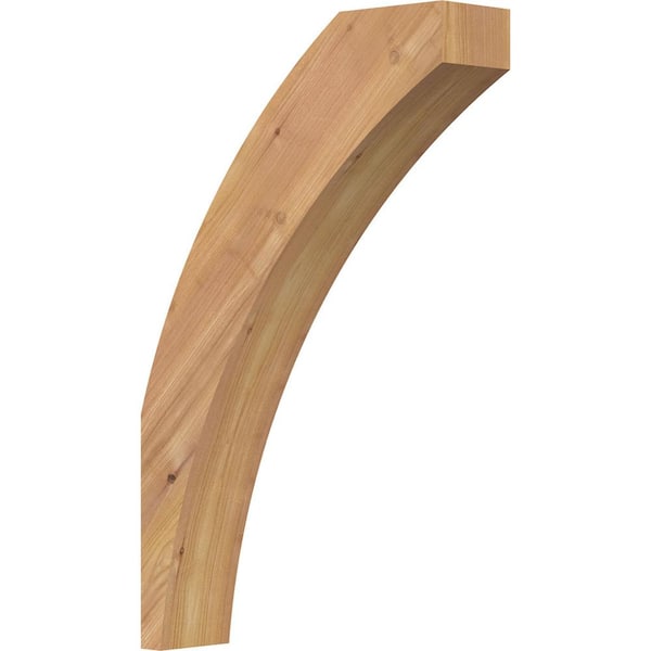 Ekena Millwork 3 1/2"W x 14"D x 22"H Thorton Smooth Knee Brace, Western Red Cedar