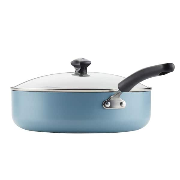 Farberware 14-inch Easy Clean Nonstick Family Pan Jumbo Cooker with Lid Aqua - Blue