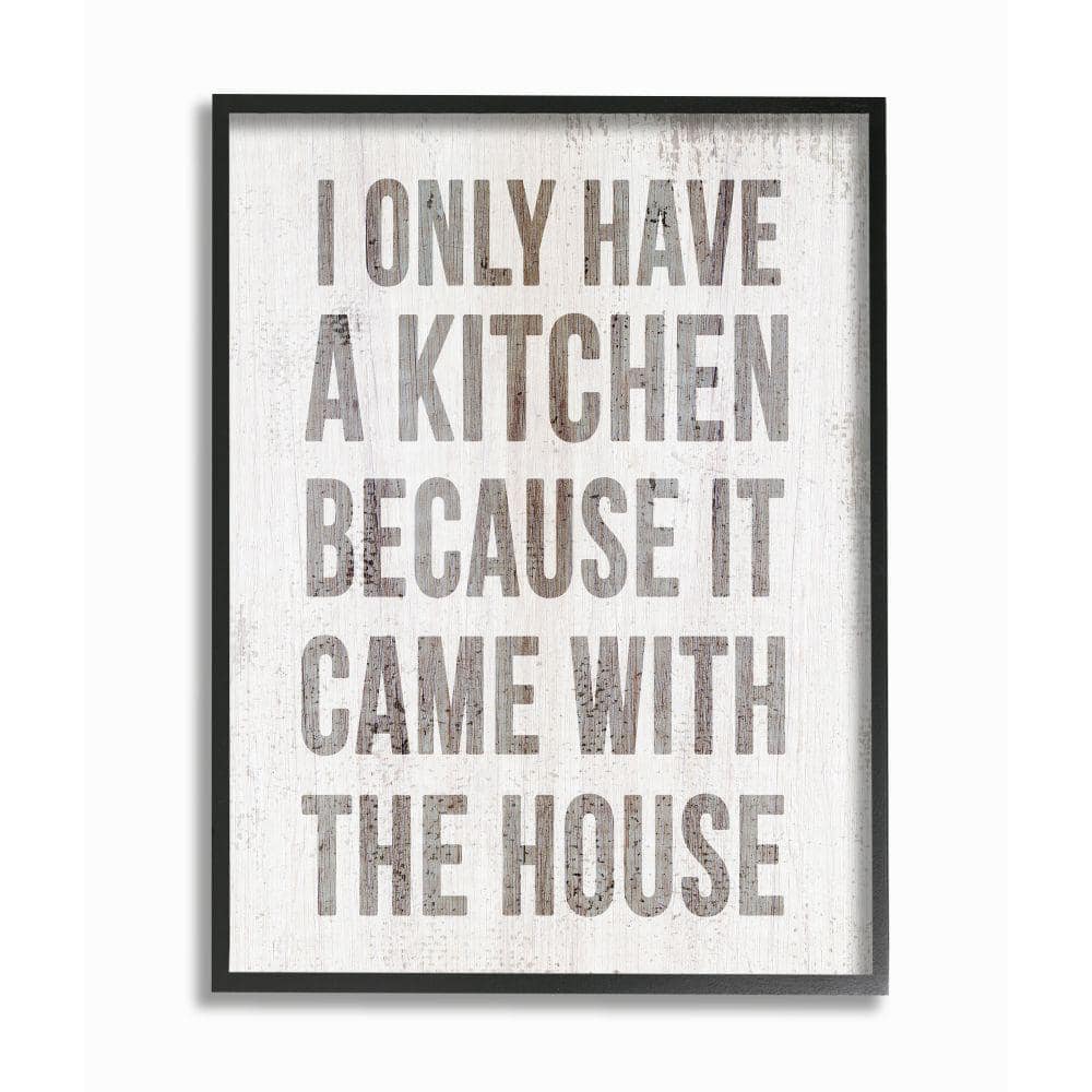 Kitchen Rules List Family Happiness Motivational Phrases by CAD Designs - Textual Art Stupell Industries Format: Gray Framed, Size: 13 H x 30 W