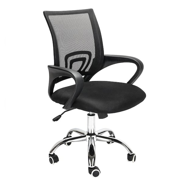 Outopee 23.6 in. W Black Mesh Back Adjustable Office Task Chair