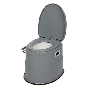 20 in. Portable Toilet for Outdoor Activities, Non-electric, Waterless Toilet, Gray