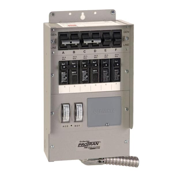 Reliance Controls 30 Amp 6-Circuit Heavy Duty Transfer Switch-DISCONTINUED