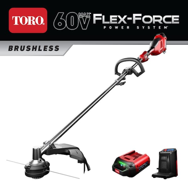 Toro 51836 60 Volt Max Attachment Capable Trimmer Kit With Charger And