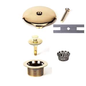 Lift Turn Tub Drain Trim Kit, Polished Brass
