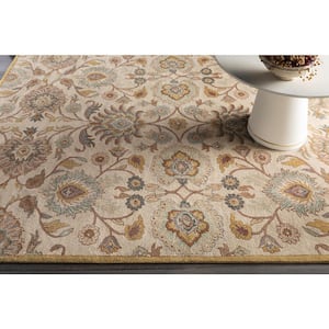 Cambrai Taupe 6 ft. x 6 ft. Round Indoor Area Rug