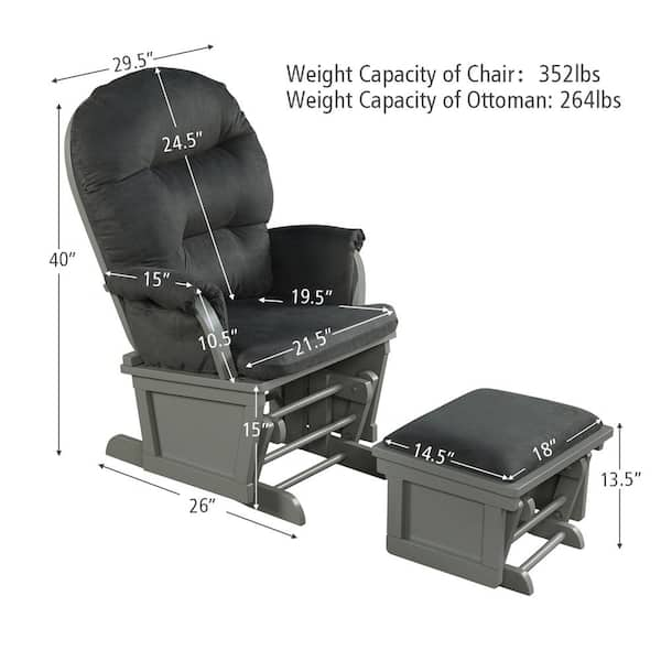 Plus size nursery glider hotsell