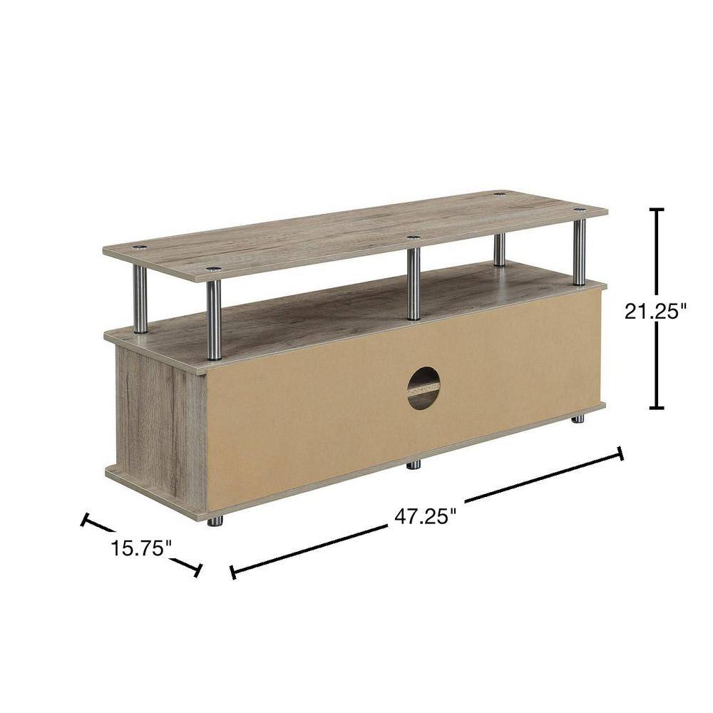 Monterey Sandstone Wood 48" TV Stand with Cabinet Storage