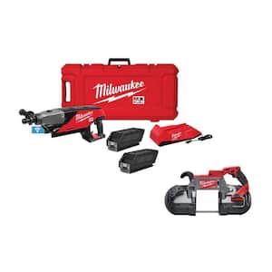 MX FUEL Lithium-Ion Cordless Handheld Core Drill Kit with M18 FUEL Deep Cut Band Saw