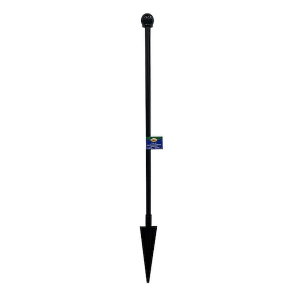Vigoro Empire/Westbrook 41 in. H x 2.3 in. x 2.3 in. Black Metal Garden Fence Post