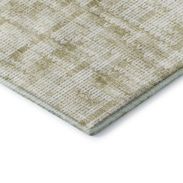Mayfield Premium Machine Washable Abstract AMF2130 Beige 3 ft. x 4 ft. Area Rug