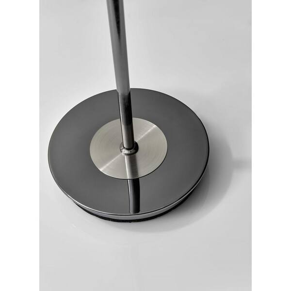 Modern Black Nickel Thick Pole Torchiere Floor Lamp Modern Black Nickel Thick Pole Torchiere Floor Lamp