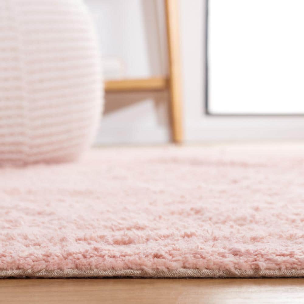 Handmade Pink and Ivory Cotton Reversible 4' x 6' Rug