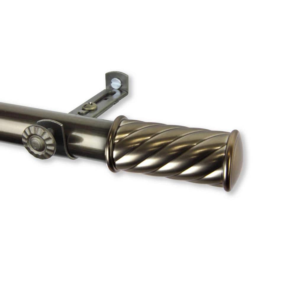 Grip 28 in. - 48 in. Single Curtain Rod in Antique price history on PriceWatchPro