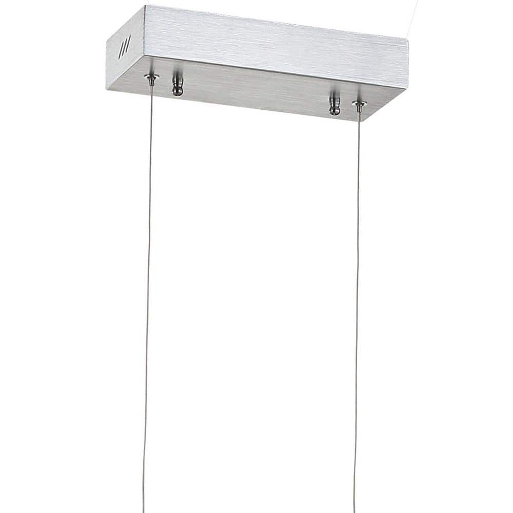 Draper 40" Brushed Aluminum Dimmable LED Linear Island Pendant