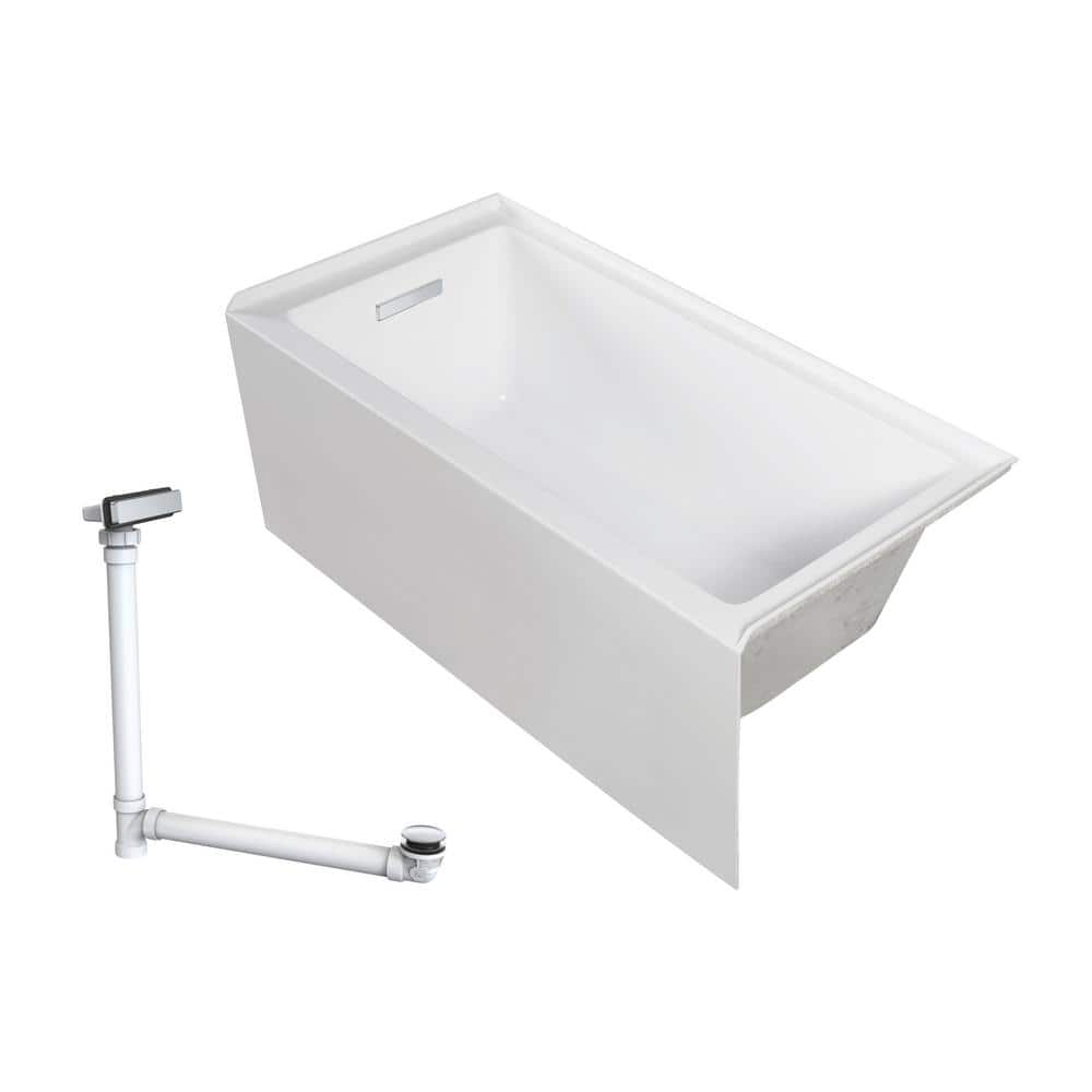 Unity AFR 60 in. x 30 in. Soaking Bathtub with Left Drain in White/Polished Chrome price history on PriceWatchPro