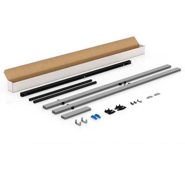 Hannover 38 x 84 in. Aluminum Pocket Door Track, Framing and Top Mount Hardware Kit