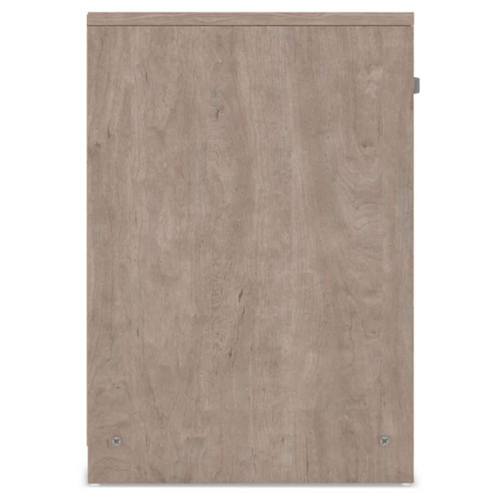 Transitional Beige 1-Drawer Nightstand with Satin Nickel Pulls