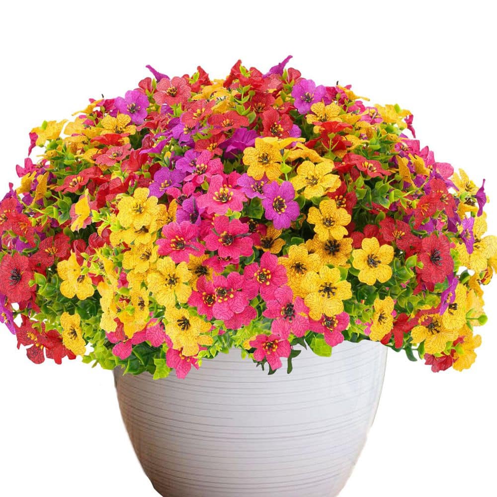Afoxsos 5.00 in. Mixed Color Artificial Flowers for Outdoor