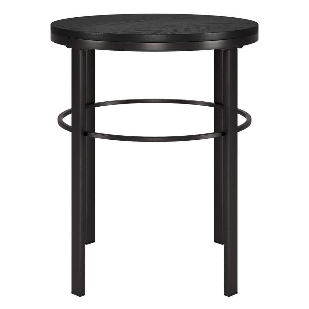 Meyer&Cross Gaia 20 in. Blackened Bronze and Black Grain Round MDF Top