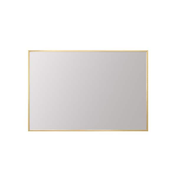 Timeless Home 30 in. W x 42 in. H Aluminum Gold Mirror