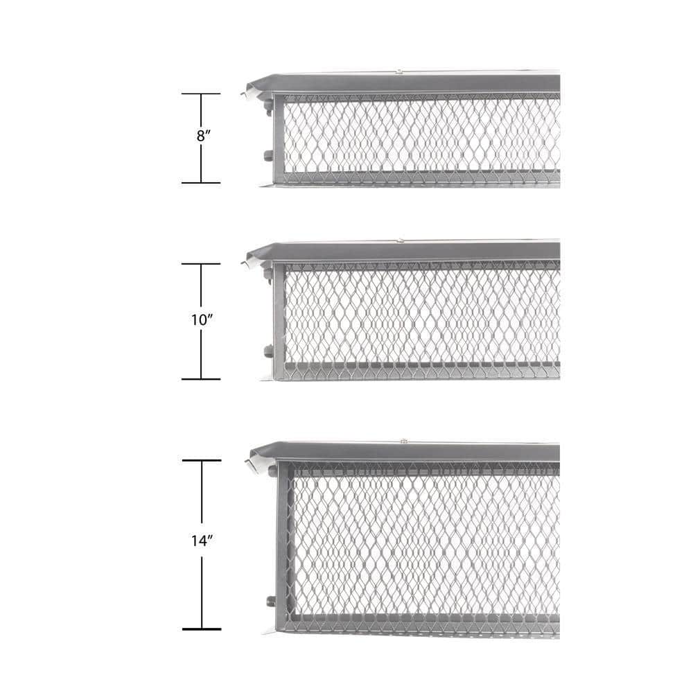 41" x 17" Silver Stainless Steel Chimney Cap