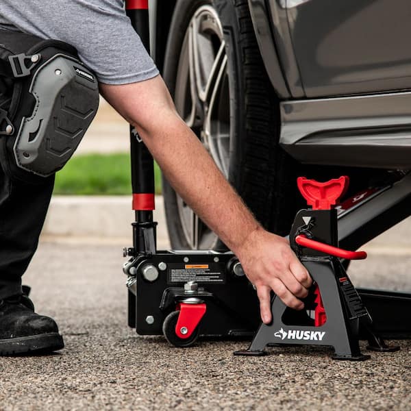Husky Compact 1/2 in. Drive Lug Wrench, 1.5 Ton Scissor Jack and 3