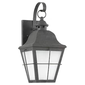 Chatham 1-Light Outdoor 14.5 in. Oxidized Bronze LED Wall Lantern Sconce