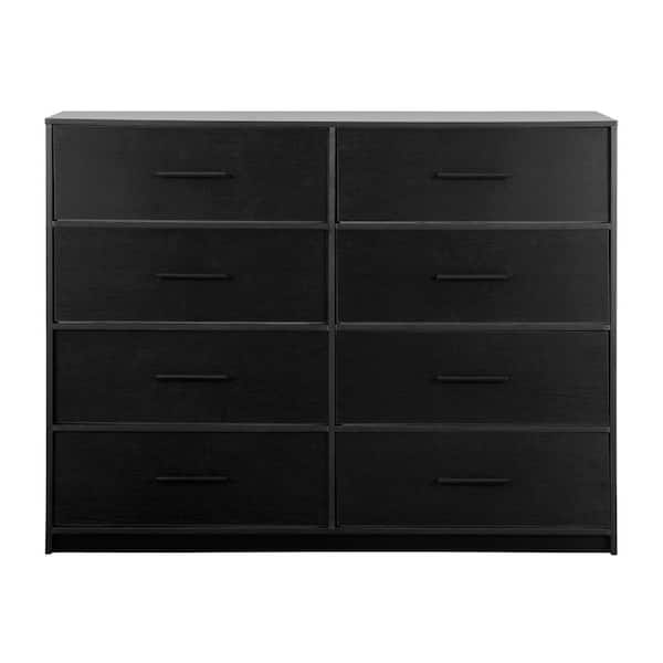 Techni Home Black 8 Drawer 44.5 in. Wide Dresser RTA-DSR08-BK