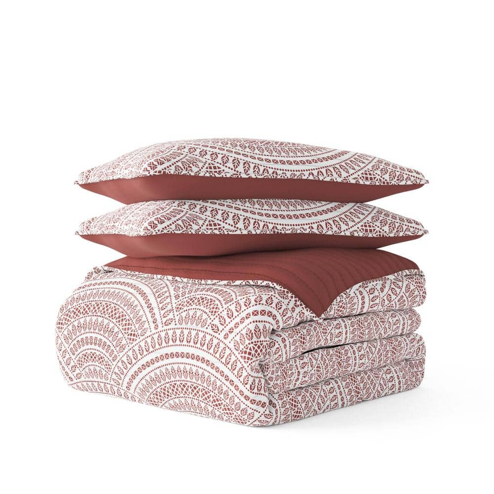 Becky Cameron All Season 3-Pcs Scallop Reversible Microfiber Quilt Set ...