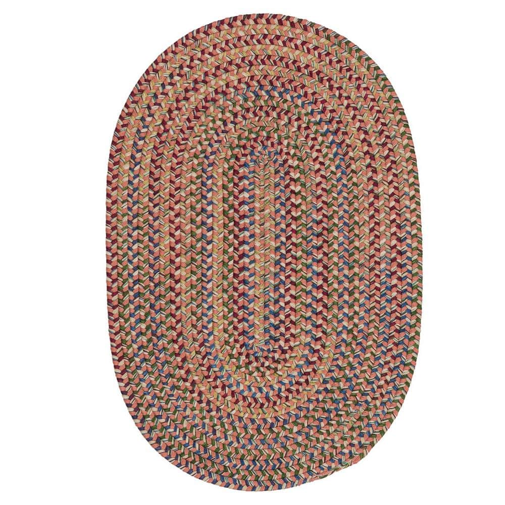 Millwork Terracotta 7 ft. x 9 ft. Tweed Indoor Oval Area Rug