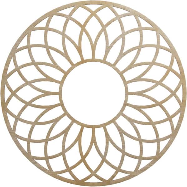 Ekena Millwork 32 in. x 11 in. x 0.375 in. Wood Medallion Moulding