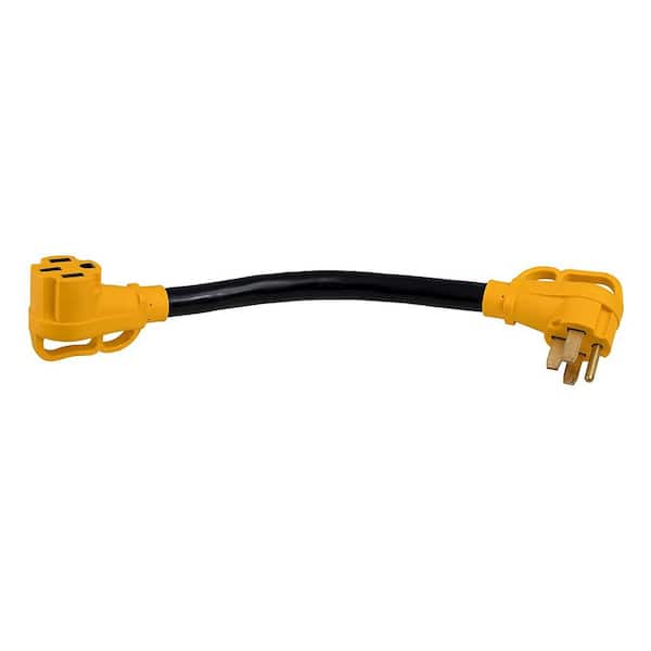 30 ft. 6/8-Gauge 50 Amp 14-50P/14-50R 6AWG x 3+8AWG x 1 125/250V STW RV Extension Cord with Handles with Velcro Strap