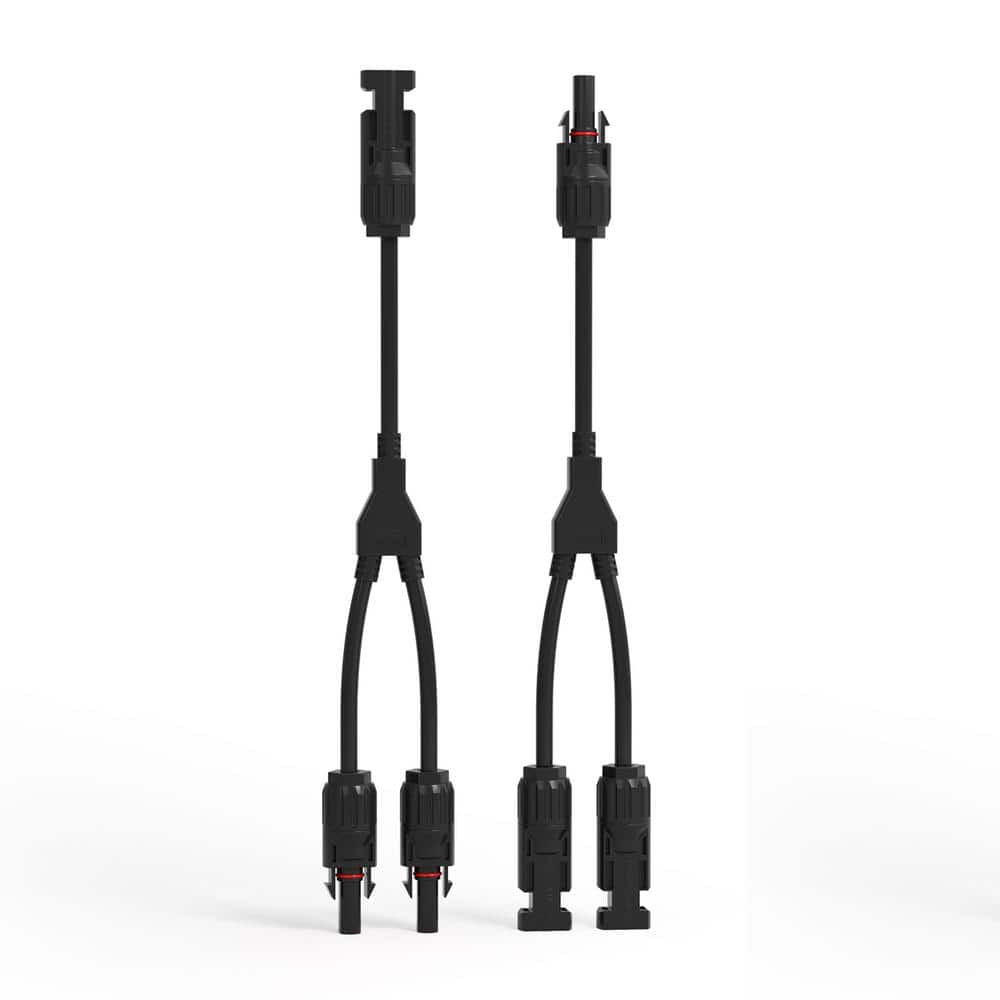Renogy Solar Connectors Y Branch Parallel Adapter Cable MMF+FFM