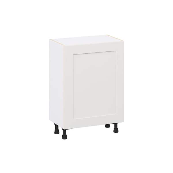 Roseland 24 in. W x 14 in. D x 34.5 in. H Assembled Shaker Full Height Door Base Kitchen Cabinet in Warm White