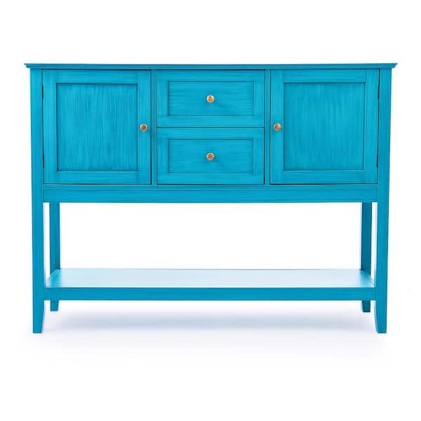 Merra 46 in. Blue Rectangle MDF Wood Sideboard 2 Drawer Buffet Modern  Console Table Credenza CCD-Y002-BL-BNHD-1 - The Home Depot