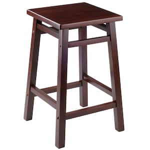 Carter 24 in. Square Seat Walnut Counter Stool