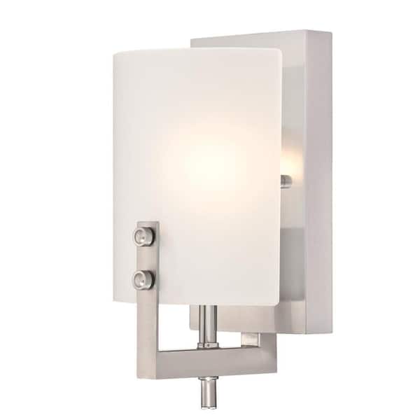 Westinghouse Enzo James 1-Light Brushed Nickel Wall Mount Sconce