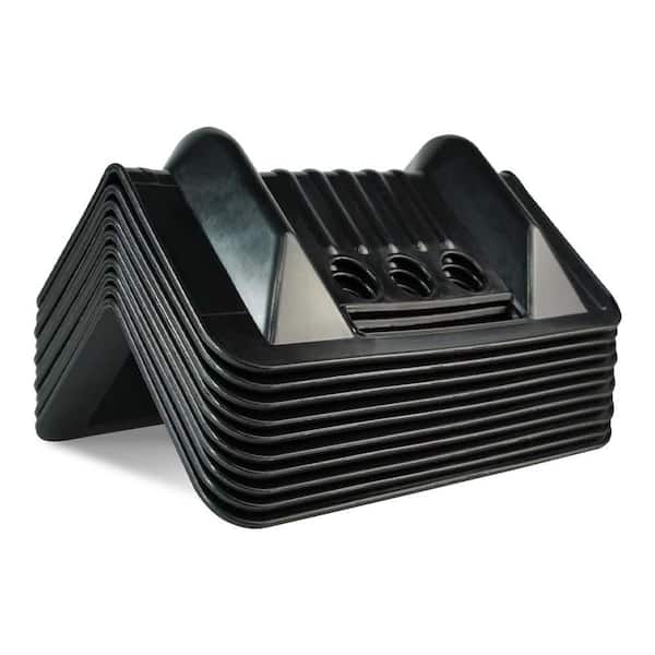 Black Edge Protectors Flatbed Corner Tie Down Protectors 9.5 x 6.2 Polyethylene Protects Cargo Edges Wear Tear 10-Piece