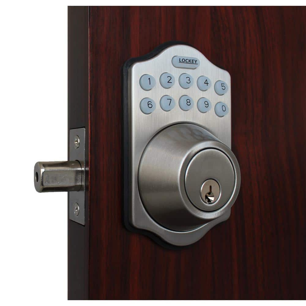  E-Digital E-910 Satin Nickel Single Cylinder Electronic Keypad Deadbolt