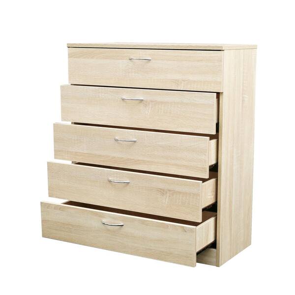 5 Drawer Chest Tall Nightstand With, 5 Inch Dresser Drawer Handles