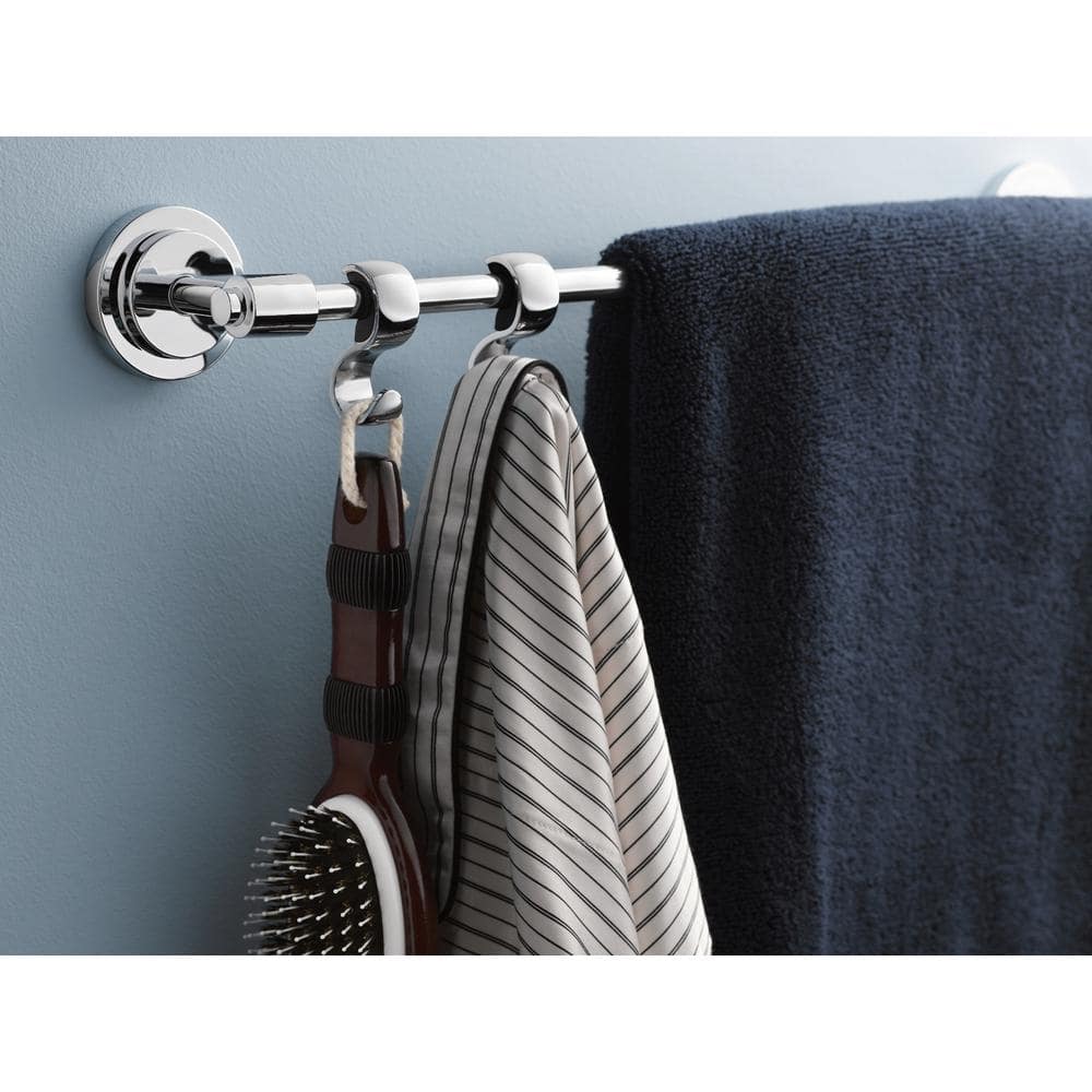 Matte Black 18-Inch Modern Wall Mounted Towel Bar