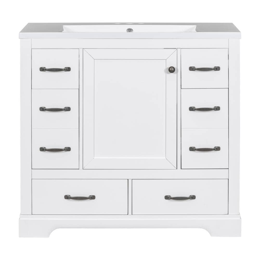 Virubi 36 in. W x 18 in. D x 34.2 in. H Single Sink Bath